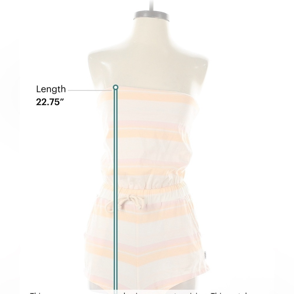 Afends retro inspired Striped Strapless Romper US size 4 - Picture 4 of 6